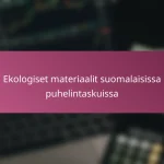 Ekologiset materiaalit suomalaisissa puhelintaskuissa