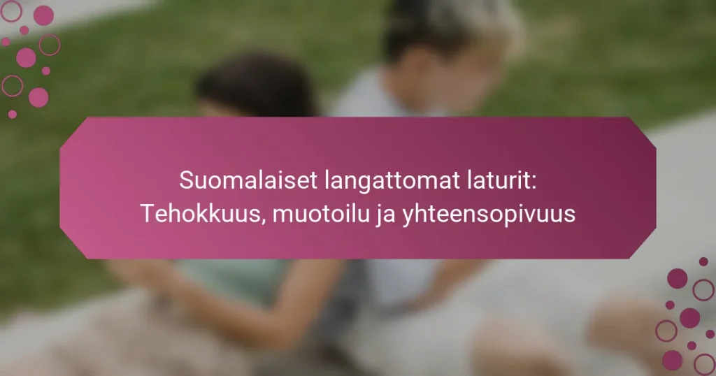 Suomalaiset langattomat laturit: Tehokkuus, muotoilu ja yhteensopivuus
