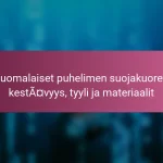 Suomalaiset puhelimen suojakuoret: kestävyys, tyyli ja materiaalit