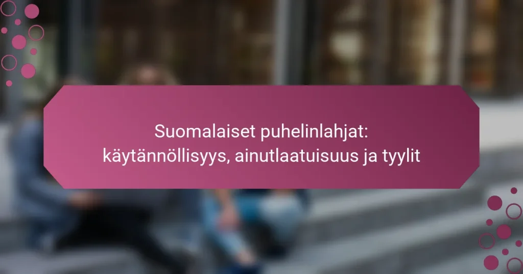 Suomalaiset puhelinlahjat: käytännöllisyys, ainutlaatuisuus ja tyylit